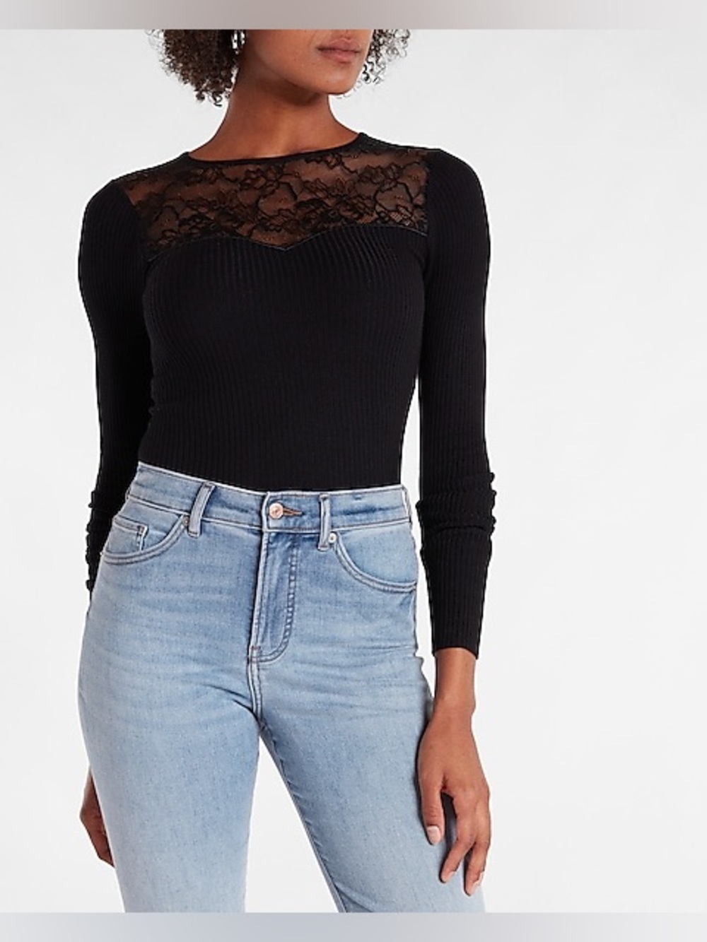 Express Black Lace Sweater